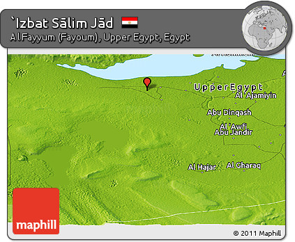 Physical Panoramic Map of `Izbat Sālim Jād
