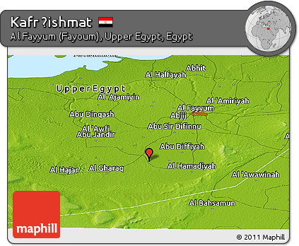 Physical Panoramic Map of Kafr Ḩishmat