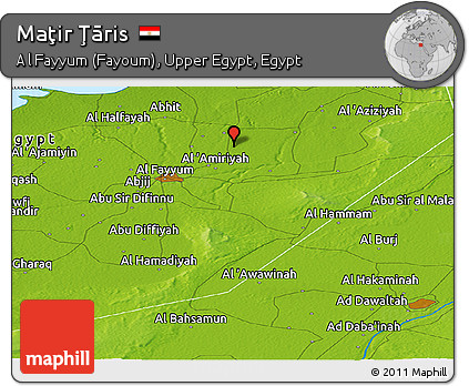 Physical Panoramic Map of Maţir Ţāris
