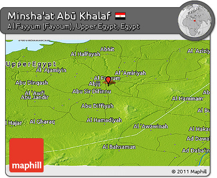 Physical Panoramic Map of Minsha'at Abū Khalaf