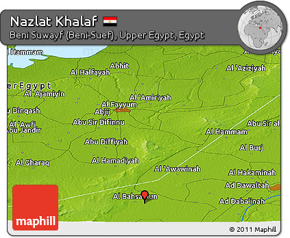 Physical Panoramic Map of Nazlat Khalaf
