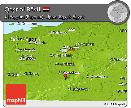 Physical Panoramic Map of Qaşr Al Bāsil