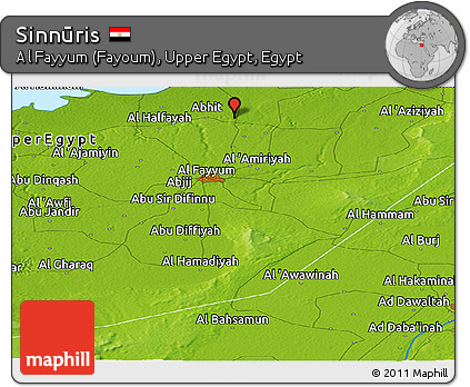 Physical Panoramic Map of Sinnūris