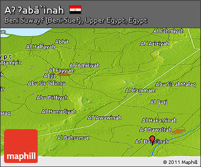 Physical Panoramic Map of Aḑ Ḑabā`inah
