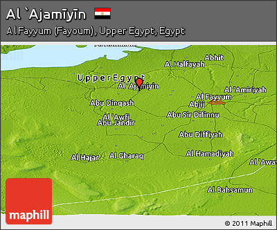 Physical Panoramic Map of Al `Ajamīyīn