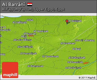 Physical Panoramic Map of Al Barrānī