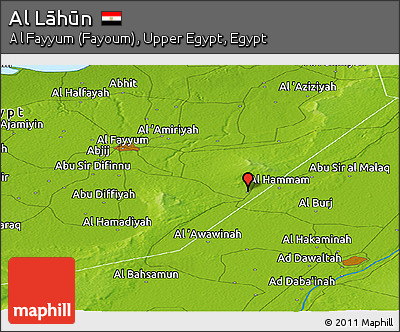 Physical Panoramic Map of Al Lāhūn