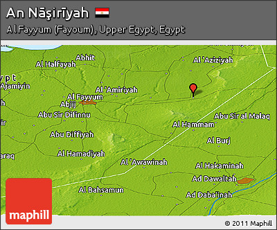 Physical Panoramic Map of An Nāşirīyah