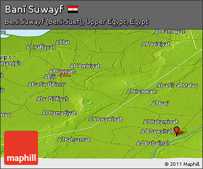 Physical Panoramic Map of Banī Suwayf