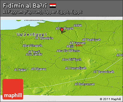 Physical Panoramic Map of Fidīmīn Al Baḩrī