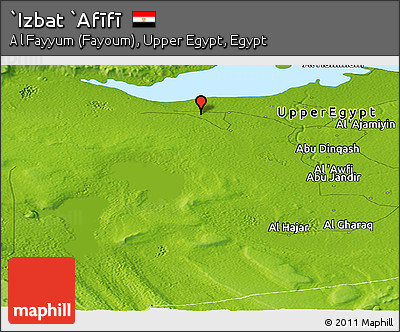 Physical Panoramic Map of `Izbat `Afīfī