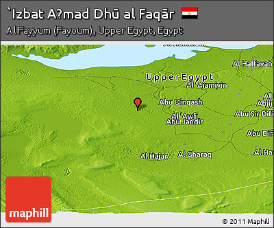 Physical Panoramic Map of `Izbat Aḩmad Dhū Al Faqār