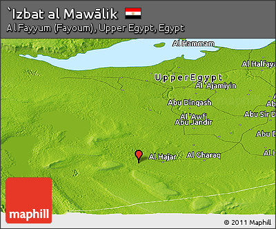 Physical Panoramic Map of `Izbat Al Mawālik
