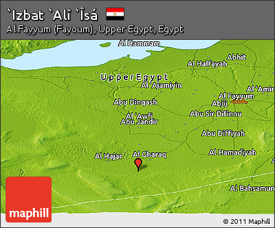 Physical Panoramic Map of `Izbat `Alî `Îsá