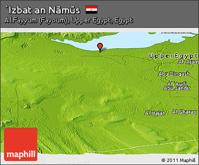 Physical Panoramic Map of `Izbat An Nāmūs