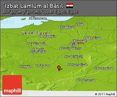 Physical Panoramic Map of `Izbat Lamlūm Al Bāsil