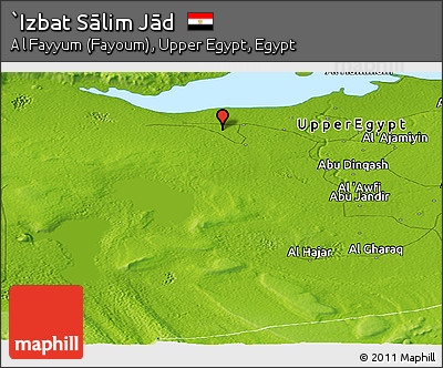 Physical Panoramic Map of `Izbat Sālim Jād