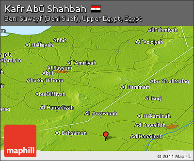 Physical Panoramic Map of Kafr Abū Shahbah