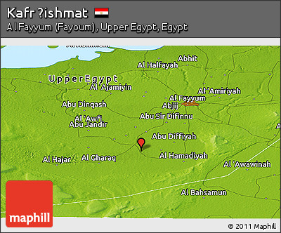 Physical Panoramic Map of Kafr Ḩishmat