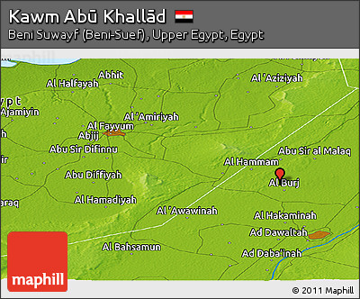 Physical Panoramic Map of Kawm Abū Khallād