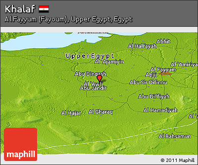 Physical Panoramic Map of Khalaf