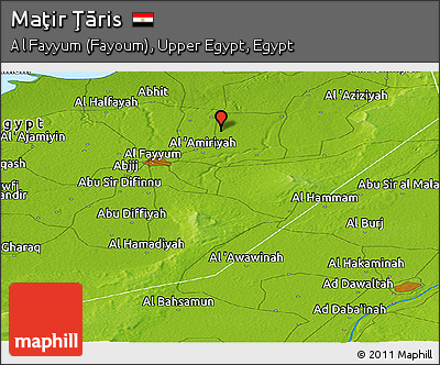 Physical Panoramic Map of Maţir Ţāris