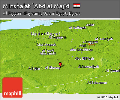 Physical Panoramic Map of Minsha'at `Abd Al Majīd