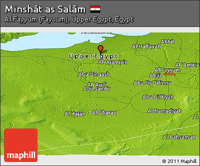 Physical Panoramic Map of Minshāt As Salām