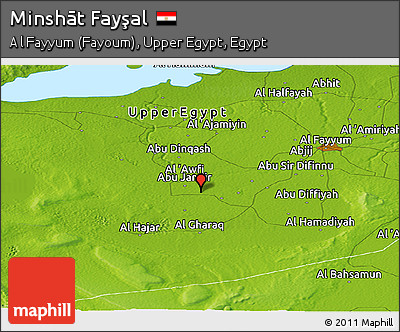 Physical Panoramic Map of Minshāt Fayşal