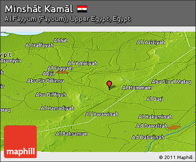 Physical Panoramic Map of Minshāt Kamāl