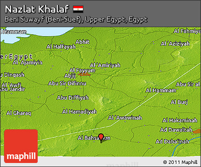 Physical Panoramic Map of Nazlat Khalaf