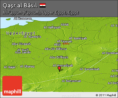 Physical Panoramic Map of Qaşr Al Bāsil