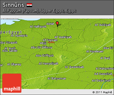Physical Panoramic Map of Sinnūris