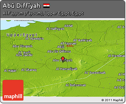 Physical Panoramic Map of Abū Diffīyah