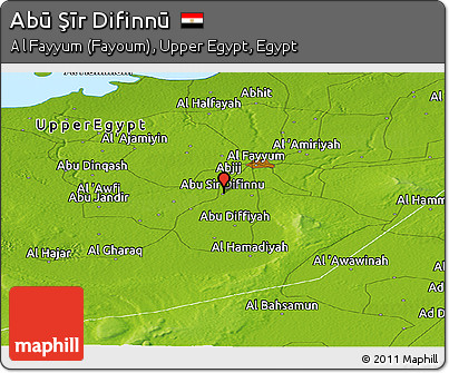 Physical Panoramic Map of Abū Şīr Difinnū