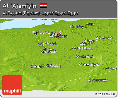 Physical Panoramic Map of Al `Ajamīyīn