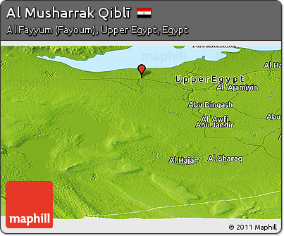 Physical Panoramic Map of Al Musharrak Qiblī