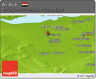 Physical Panoramic Map of Ar Rub`