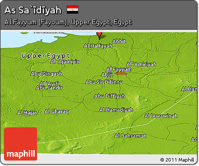 Physical Panoramic Map of As Sa`īdīyah