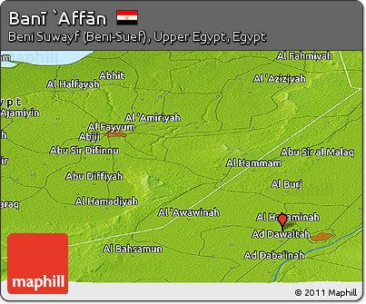 Physical Panoramic Map of Banī `Affān