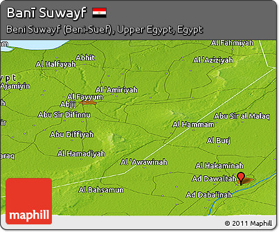 Physical Panoramic Map of Banī Suwayf