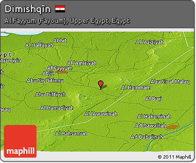 Physical Panoramic Map of Dimishqīn
