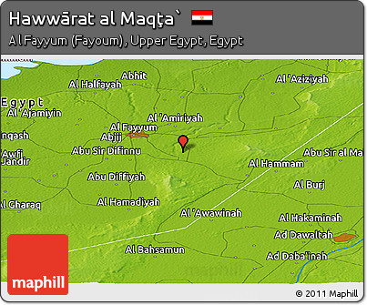 Physical Panoramic Map of Hawwārat Al Maqţa`
