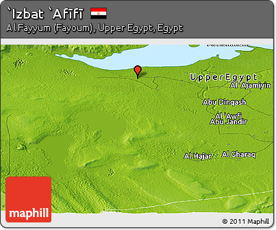 Physical Panoramic Map of `Izbat `Afīfī