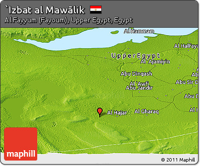 Physical Panoramic Map of `Izbat Al Mawālik