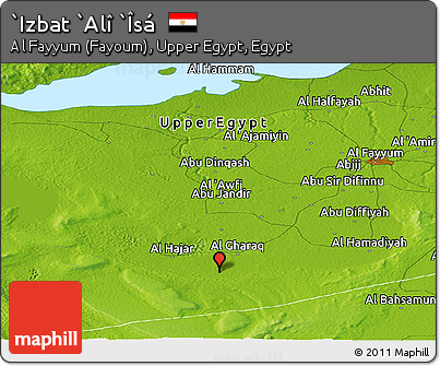 Physical Panoramic Map of `Izbat `Alî `Îsá