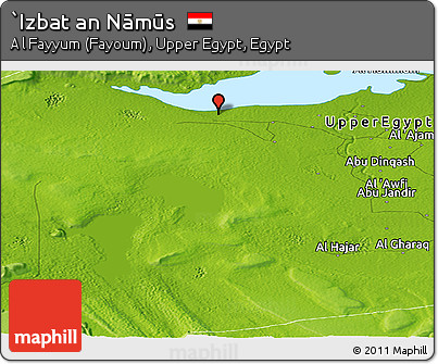 Physical Panoramic Map of `Izbat An Nāmūs
