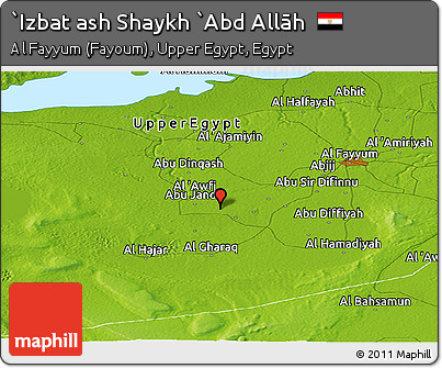 Physical Panoramic Map of `Izbat Ash Shaykh `Abd Allāh