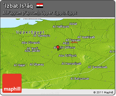 Physical Panoramic Map of `Izbat Isḩāq