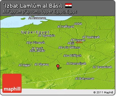 Physical Panoramic Map of `Izbat Lamlūm Al Bāsil